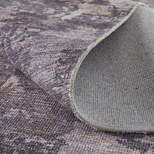 Homeroots 8' X 10' Brown Tan And Orange Abstract Power Loom Worn Faded Washable Area Rug Taupe Polyester 567975