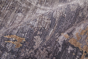 Homeroots 9' X 12' Brown Tan And Orange Abstract Power Loom Worn Faded Washable Area Rug Taupe Polyester 567976