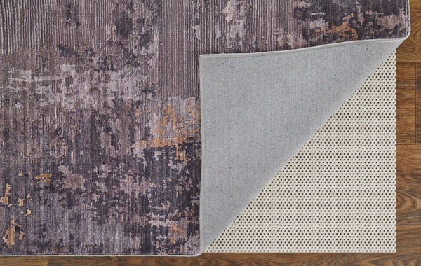 Homeroots 10' X 14' Brown Tan And Orange Abstract Power Loom Worn Faded Washable Area Rug Taupe Polyester 567977