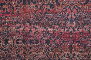 HomeRoots 5' Elegant Damask Area Rug in Red, Gray, and Orange – Durable, Washable, and Vintage-Inspired Design 5' X 8' 567984