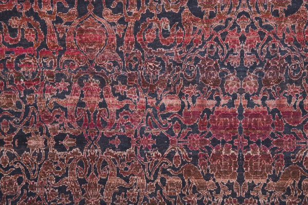 HomeRoots 5' Elegant Damask Area Rug in Red, Gray, and Orange – Durable, Washable, and Vintage-Inspired Design 5' X 8' 567984