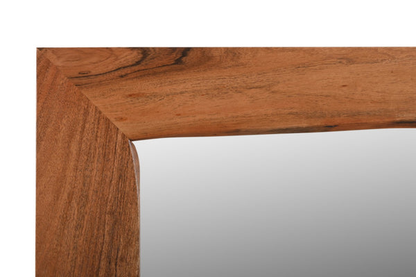 HomeRoots 32" Live Edge Solid Wood Full-Length Mirror - Rustic Acacia Frame for Timeless Elegance & Style 567999