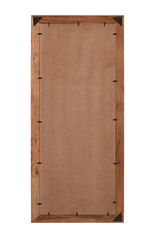 HomeRoots 32" Live Edge Solid Wood Full-Length Mirror - Rustic Acacia Frame for Timeless Elegance & Style 567999