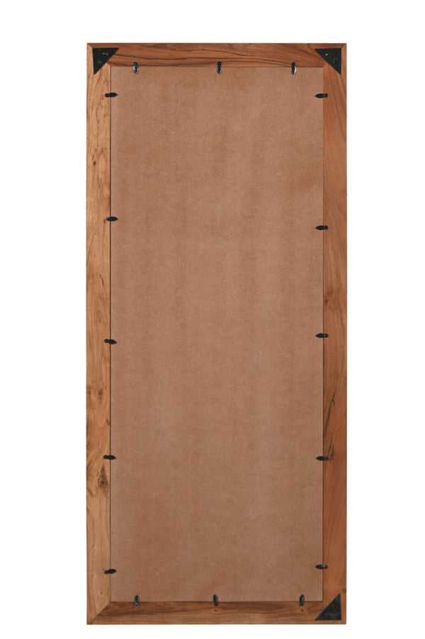 HomeRoots 32" Live Edge Solid Wood Full-Length Mirror - Rustic Acacia Frame for Timeless Elegance & Style 567999
