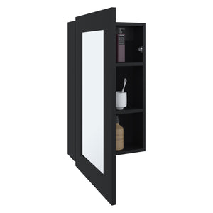 English Elm Juno Narrow Mirrored Medicine Cabinet 25.7" H x 15.7" W — Space-Saving Wall Mount with 3 Interior Shelves Black 31.2 L x 19.3 W x 3.6 H B070P242487