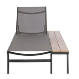 Christopher Knight Home® - Noble House - Waterloo Outdoor Mesh And Aluminum Chaise Lounge With Side Table