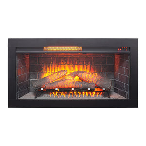 English Elm 36 Inch Infrared Quartz Fireplace Insert with Trim Kit 3d Ember Bed Touch Control W1769P405042