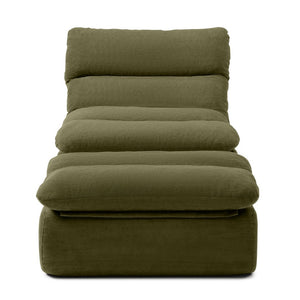 English Elm 32" Tufted Foam Chaise Lounge with Matching Ottoman for Adults Bedroom Living Room Green W1117P436366
