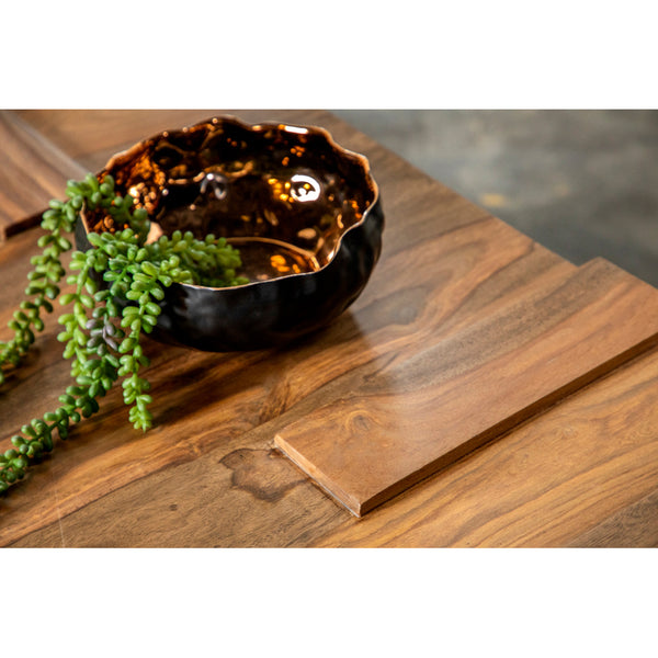 English Elm Kuboloa Sheesham Wooden Square Coffee Table with Geometric Grain Pattern, Sturdy Natural Finish (36") B062P328609