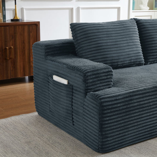 English Elm L-Shaped Cloud Sectional Sofa - No Assembly, Deep Seat Comfort, Modern Design For Living Spaces W2339P409433