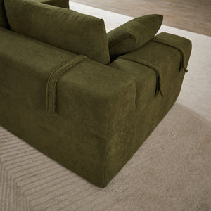 English Elm Modern Chenille Modular Sectional Sofa Set - L-Shaped Couch With 6 Pillows For Cozy Living Room Style W834S00395