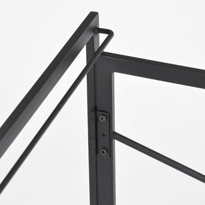 HomeRoots 39" Modern H-Shape Computer Desk - Stylish Brown Wood & Black Metal for Compact Workspaces & Storage 568043