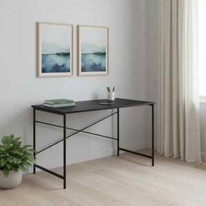 HomeRoots 47" Black Computer Desk - Modern Scandinavian Design for Stylish Home Office & Durable Workspace Solutions 568045