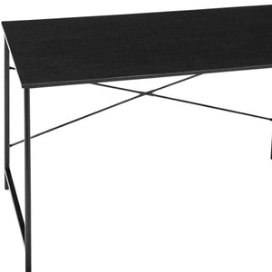 HomeRoots 47" Black Computer Desk - Modern Scandinavian Design for Stylish Home Office & Durable Workspace Solutions 568045