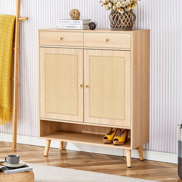 English Elm Multi-Functional Modern Minimalist Mdf Shoe Cabinet - Stylish Storage For Nordic & Industrial Homes W3226P278927