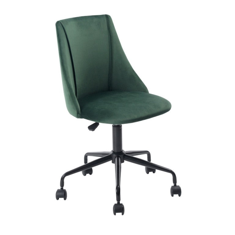 HomeRoots Green Ergonomic Rolling Swivel Desk Chair with Adjustable Height for Home Office 568087