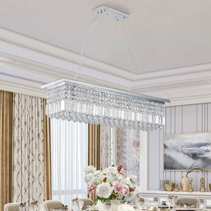 HomeRoots Amber Chandelier Ceiling Light - Elegant Metal Fixture with Adjustable Length & Warm Amber Glow 568102