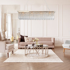HomeRoots Gold Metal Chandelier Ceiling Light - Elegant 3-Tier Design for Modern & Traditional Spaces, Adjustable 568103