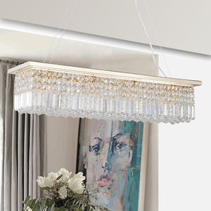 HomeRoots Gold Metal Chandelier Ceiling Light - Elegant 3-Tier Design for Modern & Traditional Spaces, Adjustable 568103
