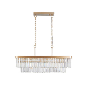 HomeRoots Gold Eleven-Light Metal Chandelier – Elegant Multi-Tier Design with Rich Gold Shades for Any Room 568106
