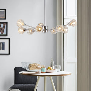 HomeRoots Amber Chandelier Metal Ceiling Light - Elegant Three-Tiered Design for Warm Ambient Illumination 568107