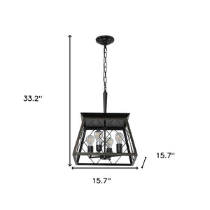 HomeRoots Gold Four-Light Metal Chandelier with Elegant Gold Shades for Timeless Home Illumination and Style 568110