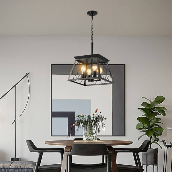 HomeRoots Gold Four-Light Metal Chandelier with Elegant Gold Shades for Timeless Home Illumination and Style 568110