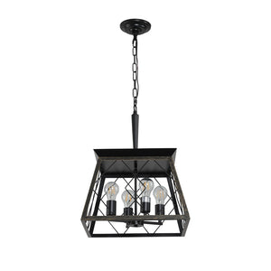 HomeRoots Gold Four-Light Metal Chandelier with Elegant Gold Shades for Timeless Home Illumination and Style 568110