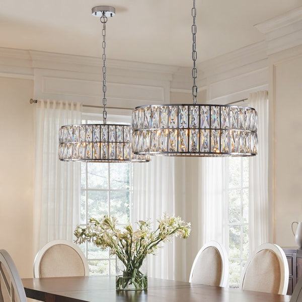 HomeRoots Silver Elegance 3-Tier Metal Chandelier Ceiling Light for Entryways, Bedrooms, and Modern Spaces 568115
