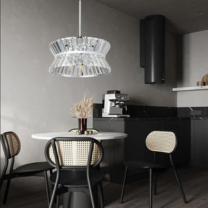 HomeRoots Clear Crystal Chandelier Ceiling Light Fixture - Elegant LED-Compatible Design for Timeless Ambiance 568124
