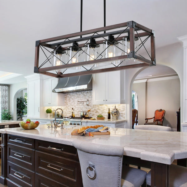 HomeRoots Red Metal Chandelier - Stylish Black Ceiling Light with 3-Tier Design for Modern Home Illumination 568125