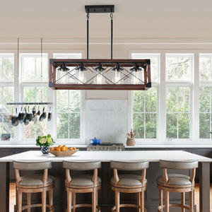 HomeRoots Red Metal Chandelier - Stylish Black Ceiling Light with 3-Tier Design for Modern Home Illumination 568125