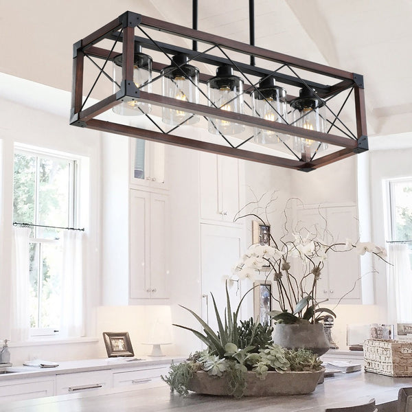 HomeRoots Red Metal Chandelier - Stylish Black Ceiling Light with 3-Tier Design for Modern Home Illumination 568125
