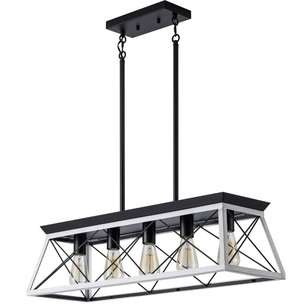 HomeRoots White Five-Light Metal Chandelier with Elegant White Shades for Modern and Traditional Spaces 568126