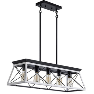 HomeRoots White Five-Light Metal Chandelier with Elegant White Shades for Modern and Traditional Spaces 568126
