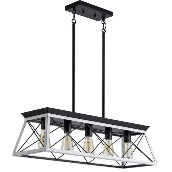 HomeRoots White Five-Light Metal Chandelier with Elegant White Shades for Modern and Traditional Spaces 568126
