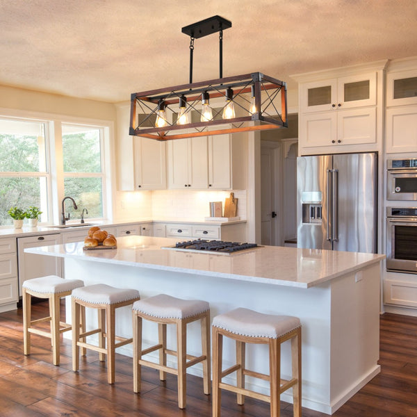 HomeRoots Red Metal Chandelier Lighting - Bold Three-Tiered Design for Modern Spaces, Adjustable Height & Style 568127