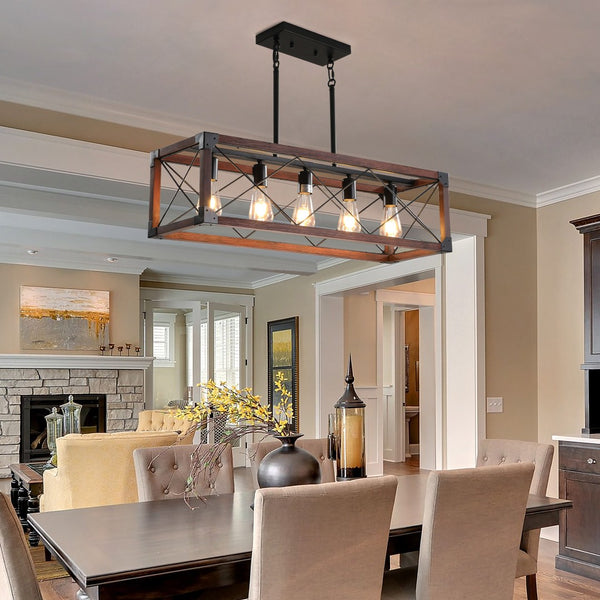 HomeRoots Red Metal Chandelier Lighting - Bold Three-Tiered Design for Modern Spaces, Adjustable Height & Style 568127