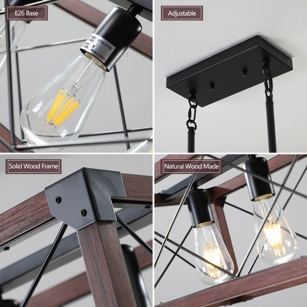 HomeRoots Red Metal Chandelier Lighting - Bold Three-Tiered Design for Modern Spaces, Adjustable Height & Style 568127