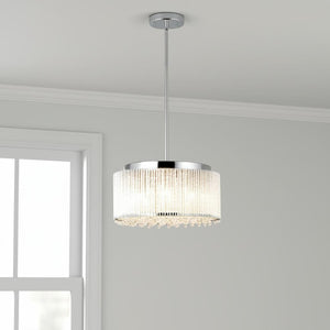 HomeRoots Clear Seven-Light Crystal Chandelier - Elegant Illumination for Dining Rooms, Entryways & More! 568129