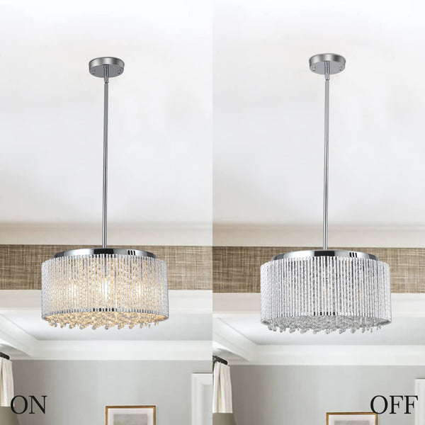 HomeRoots Clear Seven-Light Crystal Chandelier - Elegant Illumination for Dining Rooms, Entryways & More! 568129