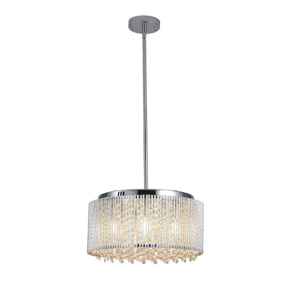 HomeRoots Clear Seven-Light Crystal Chandelier - Elegant Illumination for Dining Rooms, Entryways & More! 568129