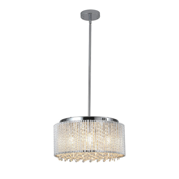 HomeRoots Clear Seven-Light Crystal Chandelier - Elegant Illumination for Dining Rooms, Entryways & More! 568129