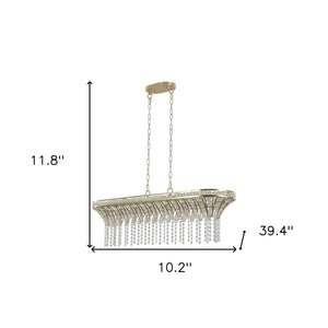 HomeRoots Clear Eight-Light Crystal Chandelier - Elegant Multi-Tiered Design for Timeless Home Illumination 568130