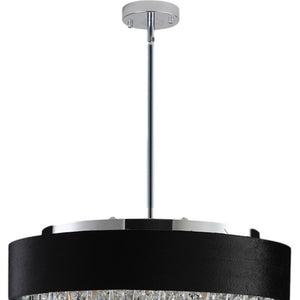 HomeRoots Clear Five-Light Crystal Chandelier: Elegant Illumination with Adjustable Height for Any Space 568134