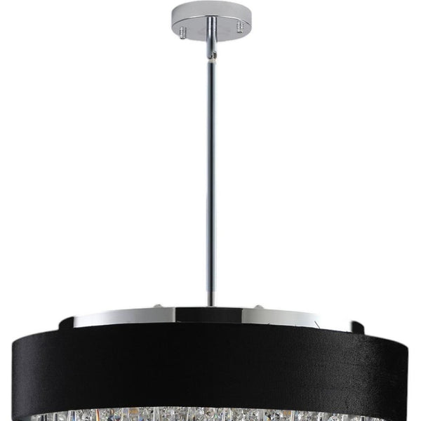 HomeRoots Clear Five-Light Crystal Chandelier: Elegant Illumination with Adjustable Height for Any Space 568134
