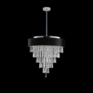 HomeRoots Clear Five-Light Crystal Chandelier: Elegant Illumination with Adjustable Height for Any Space 568134