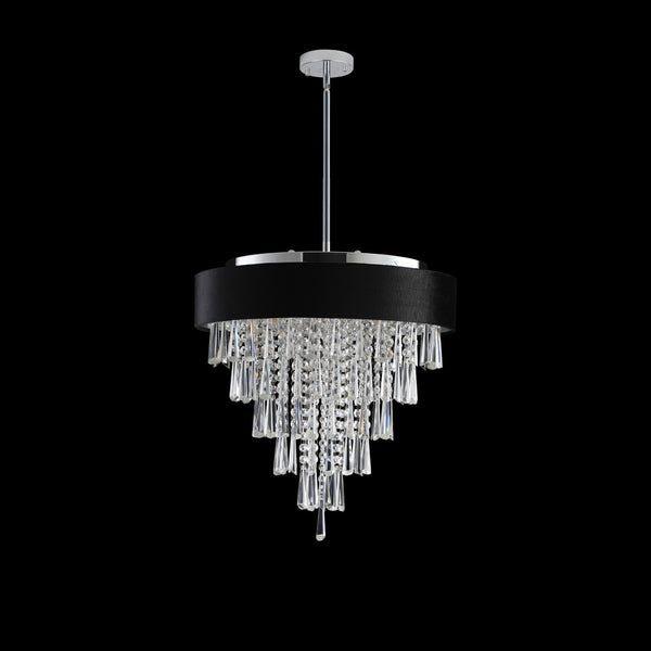 HomeRoots Clear Five-Light Crystal Chandelier: Elegant Illumination with Adjustable Height for Any Space 568134