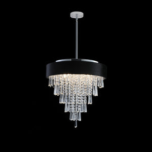 HomeRoots Clear Five-Light Crystal Chandelier: Elegant Illumination with Adjustable Height for Any Space 568134