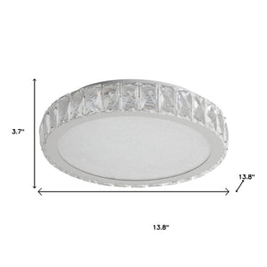 HomeRoots Clear Crystal Flush Mount Chandelier – Elegant Three-Tier Design for Sparkling Illumination Anywhere 568135